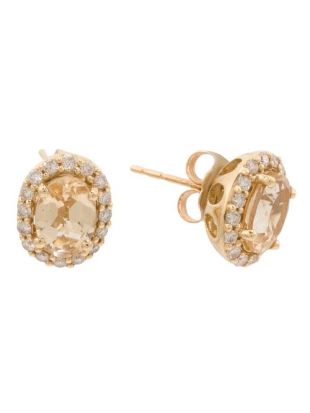 LE VIAN 14kt Gold Papaya Morganite Earrings